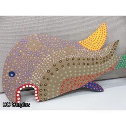 S-145: Folk Art Carved & Painted Fish