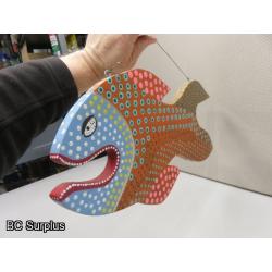 S-147: Folk Art Carved & Painted Fish