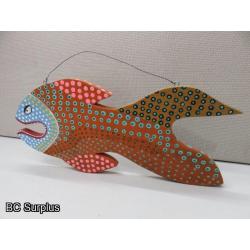 S-147: Folk Art Carved & Painted Fish