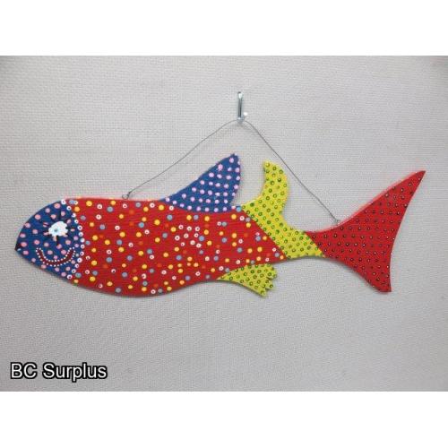 S-148: Folk Art Carved & Painted Fish