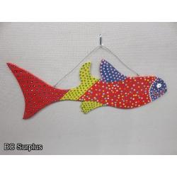 S-148: Folk Art Carved & Painted Fish