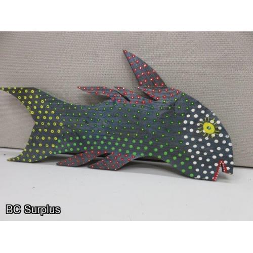 S-149: Folk Art Carved & Painted Fish