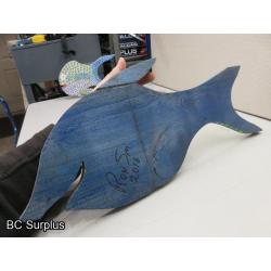 S-151: Original Folk Art Carved & Painted Fish