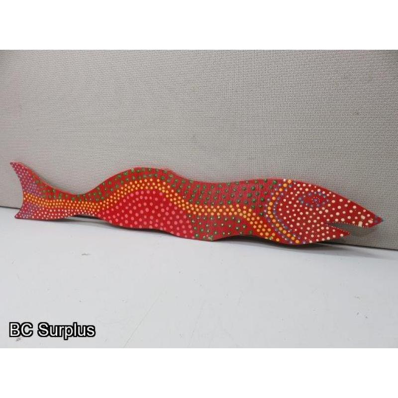 S-153: Folk Art Carved & Painted Fish