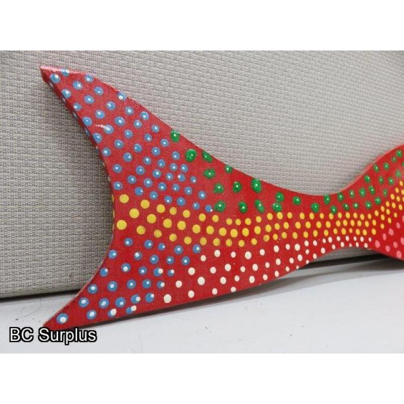 S-153: Folk Art Carved & Painted Fish