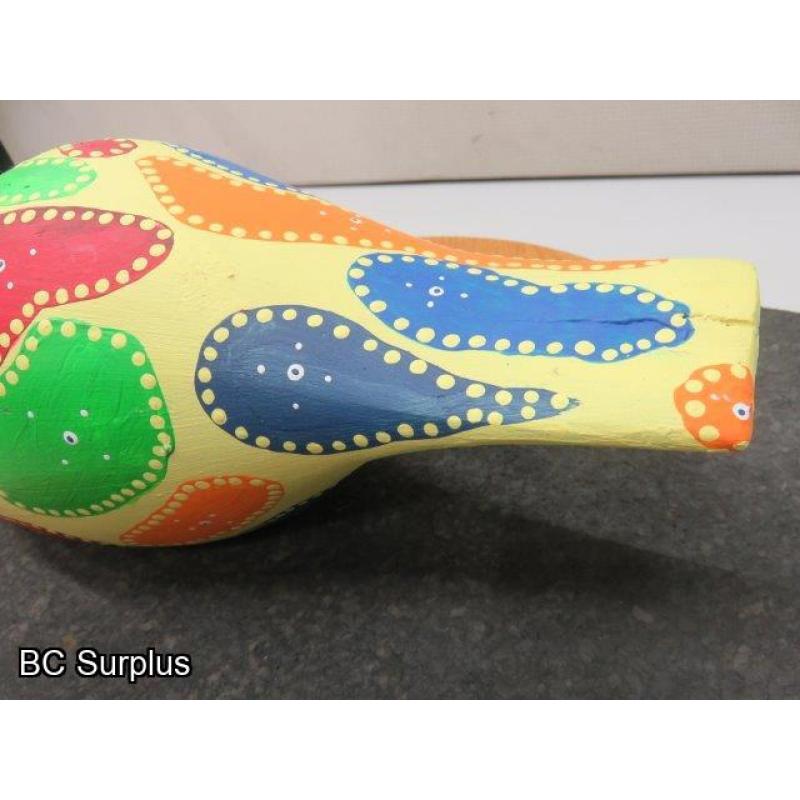 S-70: Folk Art Painted Wooden Goose