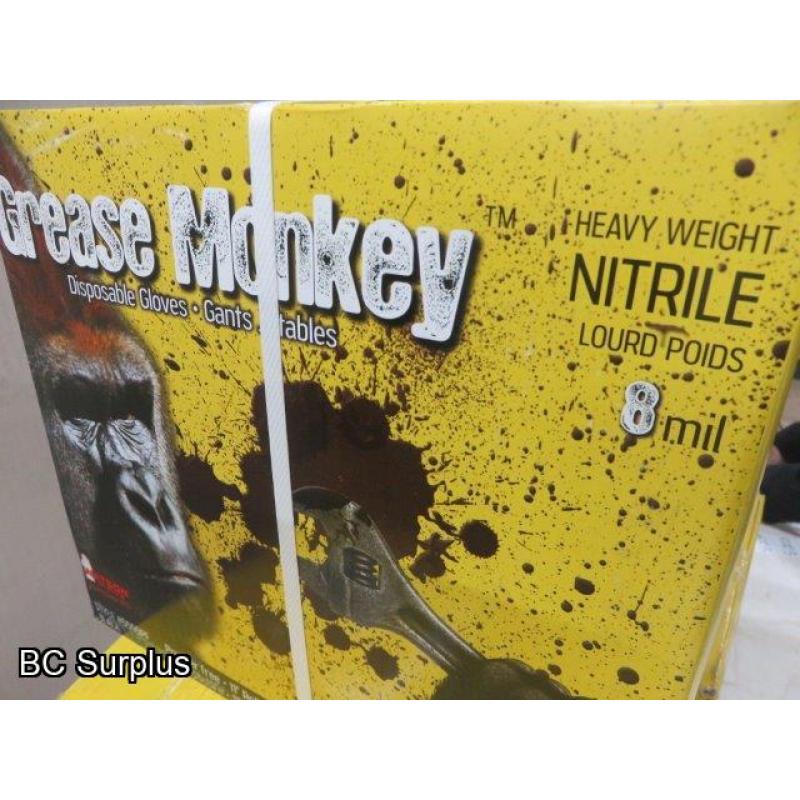 S-208: Grease Monkey HD Nitrile Gloves – 5 Cases – XL & L