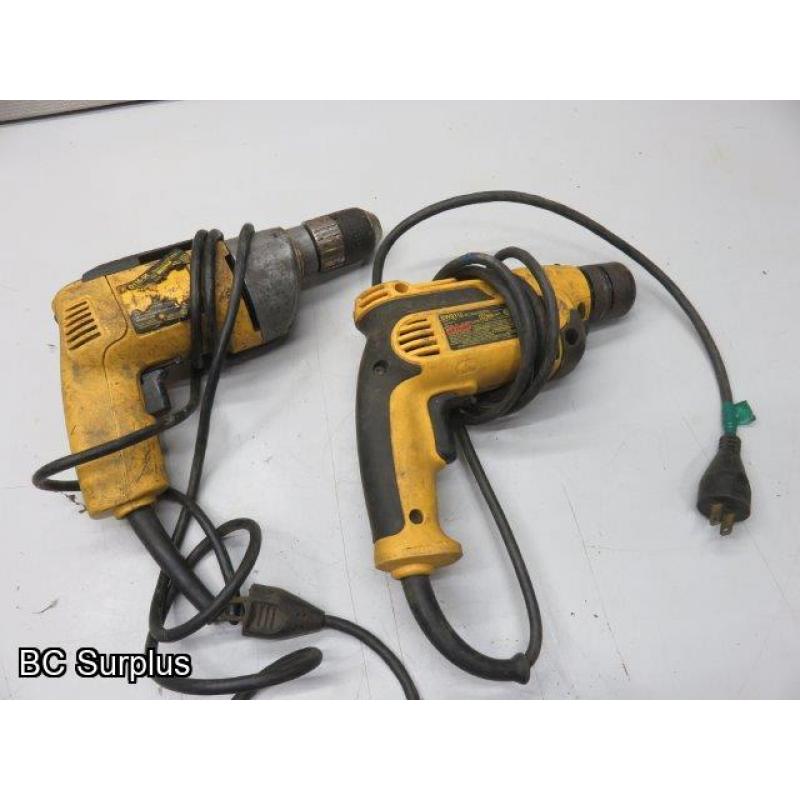 S-258: DeWalt Corded 1/2 Inch Drills – 2 Items