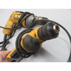 S-258: DeWalt Corded 1/2 Inch Drills – 2 Items