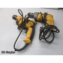 S-258: DeWalt Corded 1/2 Inch Drills – 2 Items