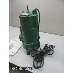 S-263: Myers 1HP/230V Waste Handling Sump Pump