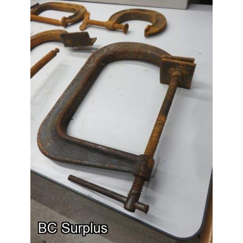 S-288: Heavy Duty Welding Clamps & Wooden Bin – 1 Lot