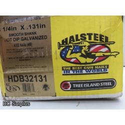 S-303: HalSteel 21 Degree Galvanized Nail Gun Nails – 1 Case