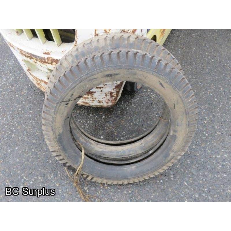 S-314: Firestone Gum-Dipped Vintage Car Tires – 20 Inch – 2 Items