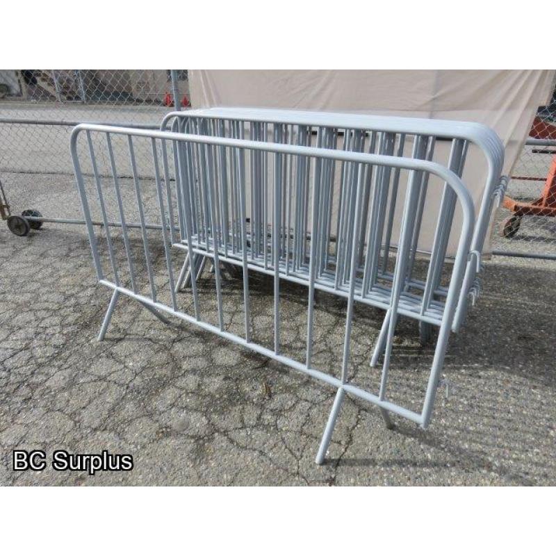 S-330: Temporary Fencing Panels or Crowd Control – 8 Items