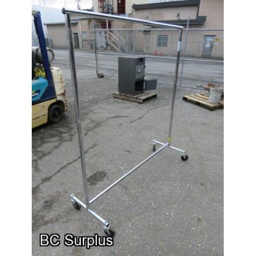 S-324: Chrome Tube Steel Rolling Clothing Rack