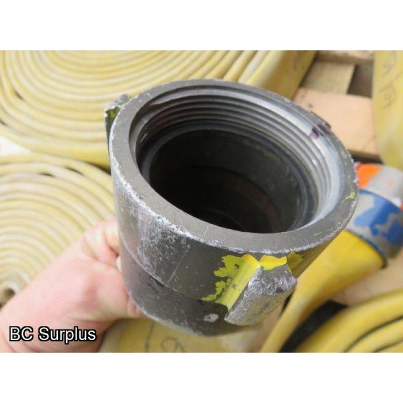 S-339: Yellow Fire Hose – 2.5 Inch – 4 Lengths of 50 Ft.