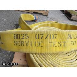 S-339: Yellow Fire Hose – 2.5 Inch – 4 Lengths of 50 Ft.