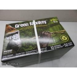 S-367: Watson Green Monkey 8 mil Disposable Nitrile Gloves – XL