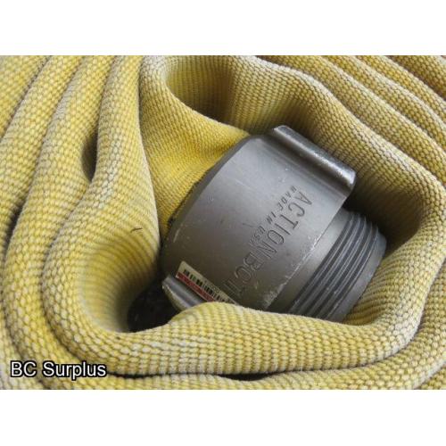 S-340: Yellow Fire Hose – 2.5 Inch – 4 Lengths of 50 Ft.