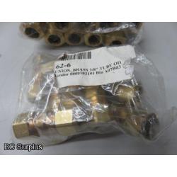 S-422: Brass Tube Union Fittings – 3 Packages