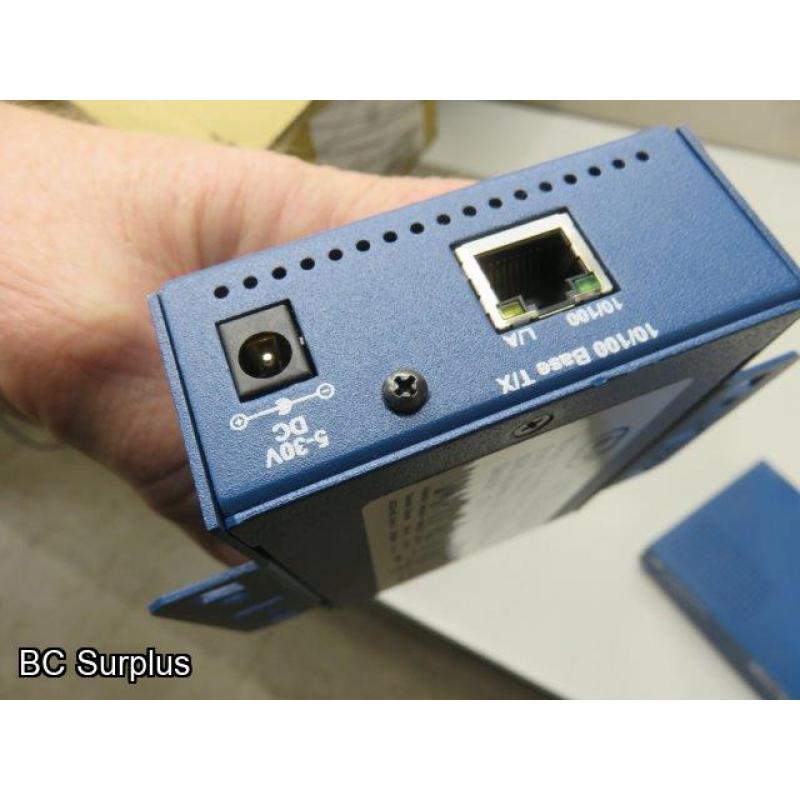 S-402: Blue Heat Ethernet Hubs & Power Supplies – 1 Lot