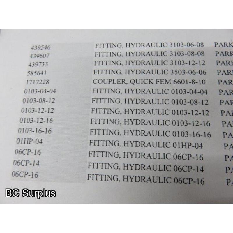 S-423: Hydraulic Fittings & Ball Valves – 1 Lot