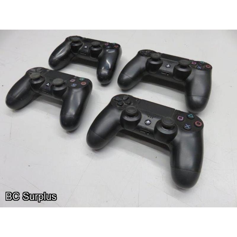 S-446: Sony PlayStation Wireless Game Controllers – 4 Items