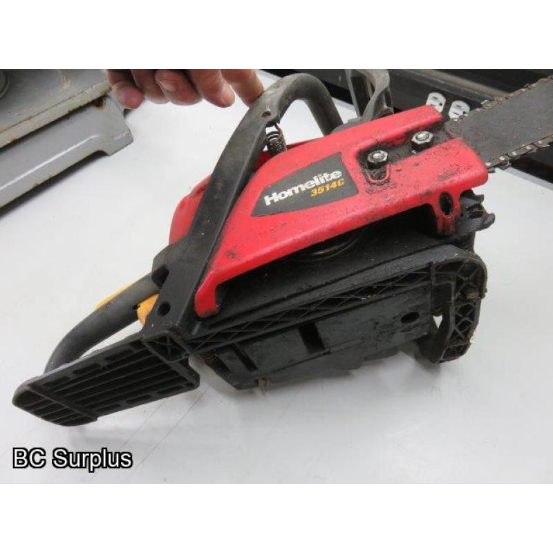 S-455: Homelite 3514C Gas Powered Chainsaw