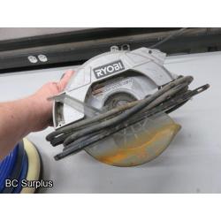 S-458: Polisher and Ryobi Circular Saw – 2 Items