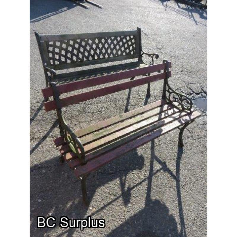 S-464: Iron & Wood Benches – 2 Items