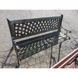 S-464: Iron & Wood Benches – 2 Items