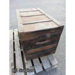 S-474: Vintage Tin-Wrapped Shipping Trunk