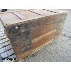 S-474: Vintage Tin-Wrapped Shipping Trunk