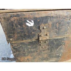 S-474: Vintage Tin-Wrapped Shipping Trunk