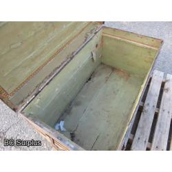 S-474: Vintage Tin-Wrapped Shipping Trunk