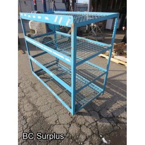 S-476: Steel-Framed 4-Shelf Cart