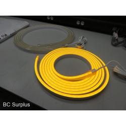 S-504: Two Yellow Neon Style LED 24ft Rope Lights