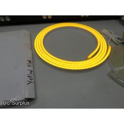 S-503: Two Yellow Neon Style LED 24ft Rope Lights