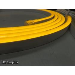 S-503: Two Yellow Neon Style LED 24ft Rope Lights