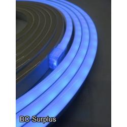 S-507: Two Blue Neon Style LED 24ft Rope Lights – Boxed