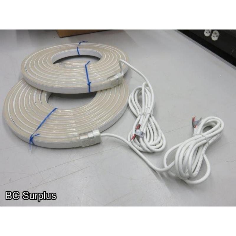 S-510: White Neon Style LED 24ft Rope Lights – 2 Items