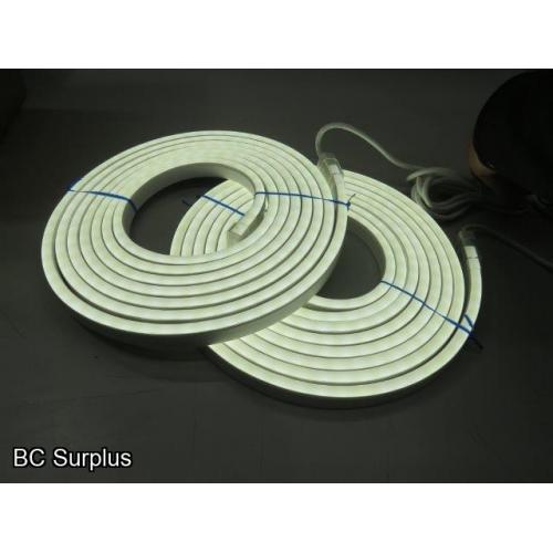 S-510: White Neon Style LED 24ft Rope Lights – 2 Items