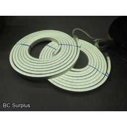 S-508: White Neon Style LED 24ft Rope Lights – 2 Items – Boxed