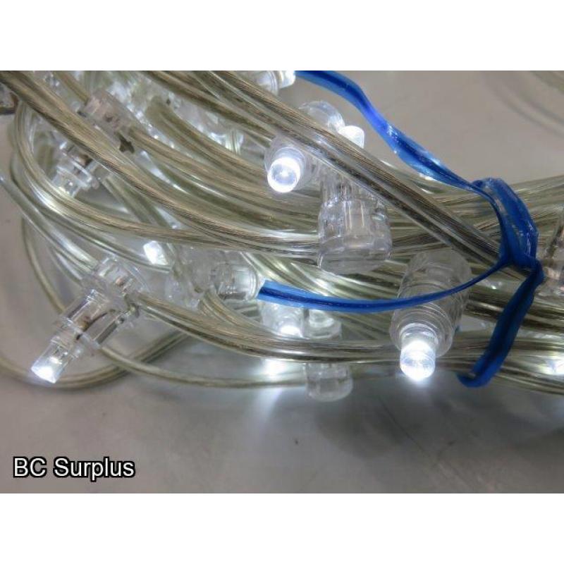 S-518: Cool White Clip Lights with Power Supply – 4 Items