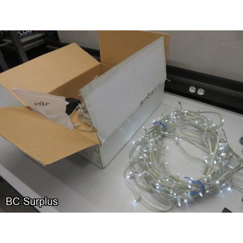 S-518: Cool White Clip Lights with Power Supply – 4 Items