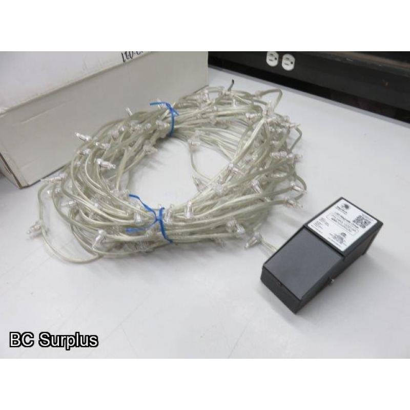 S-517: Cool White Clip Lights with Power Supply – 4 Items