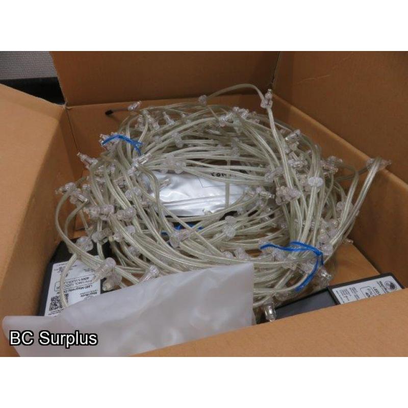 S-518: Cool White Clip Lights with Power Supply – 4 Items