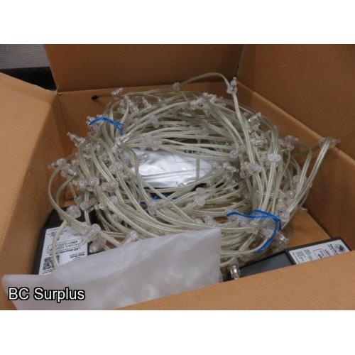 S-519: Cool White Clip Lights with Power Supply – 5 Items