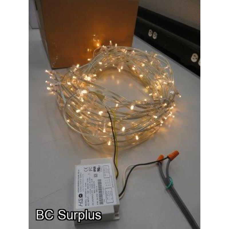 S-521: Warm White Clip Lights with Power Supply – 2 Items